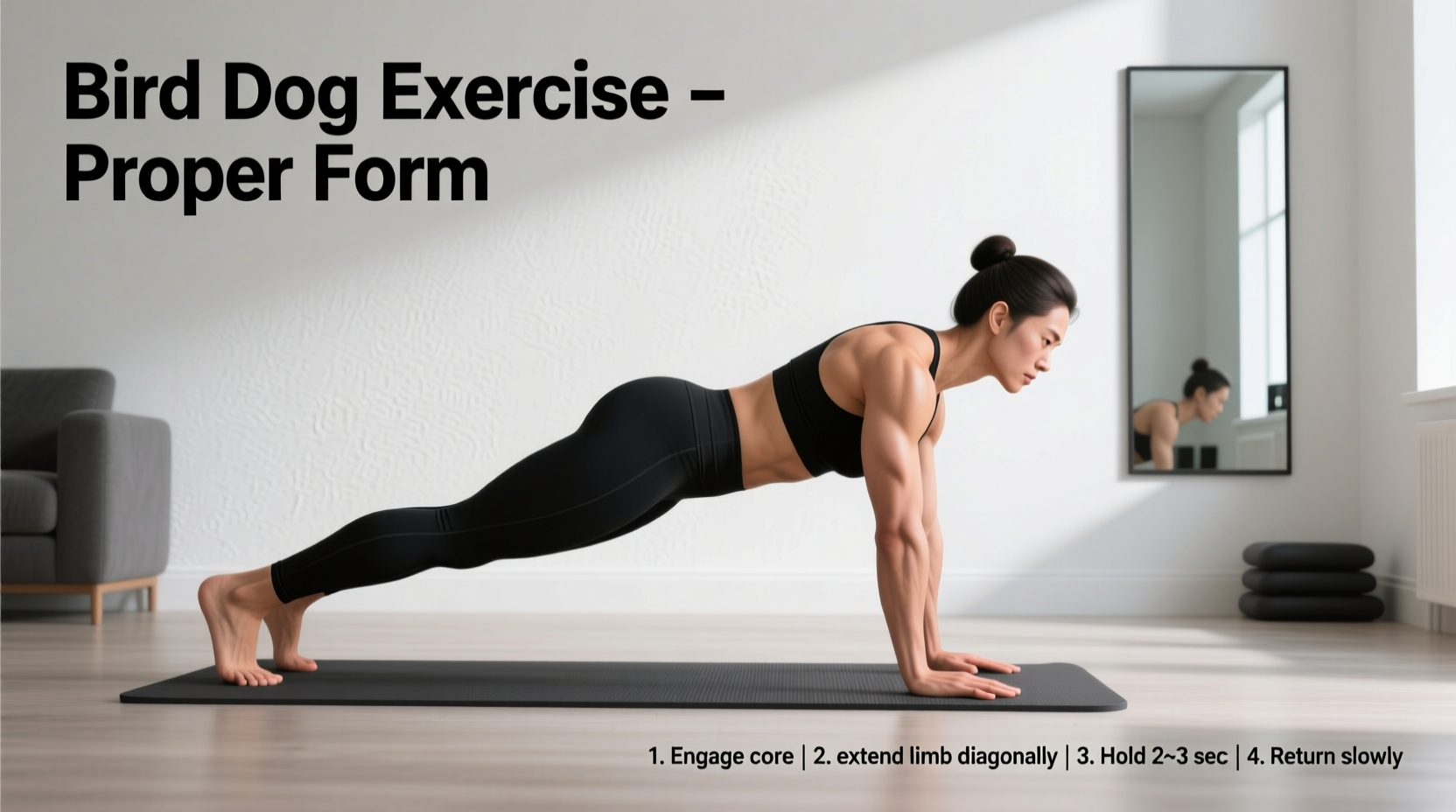 how to do bird dog exercise