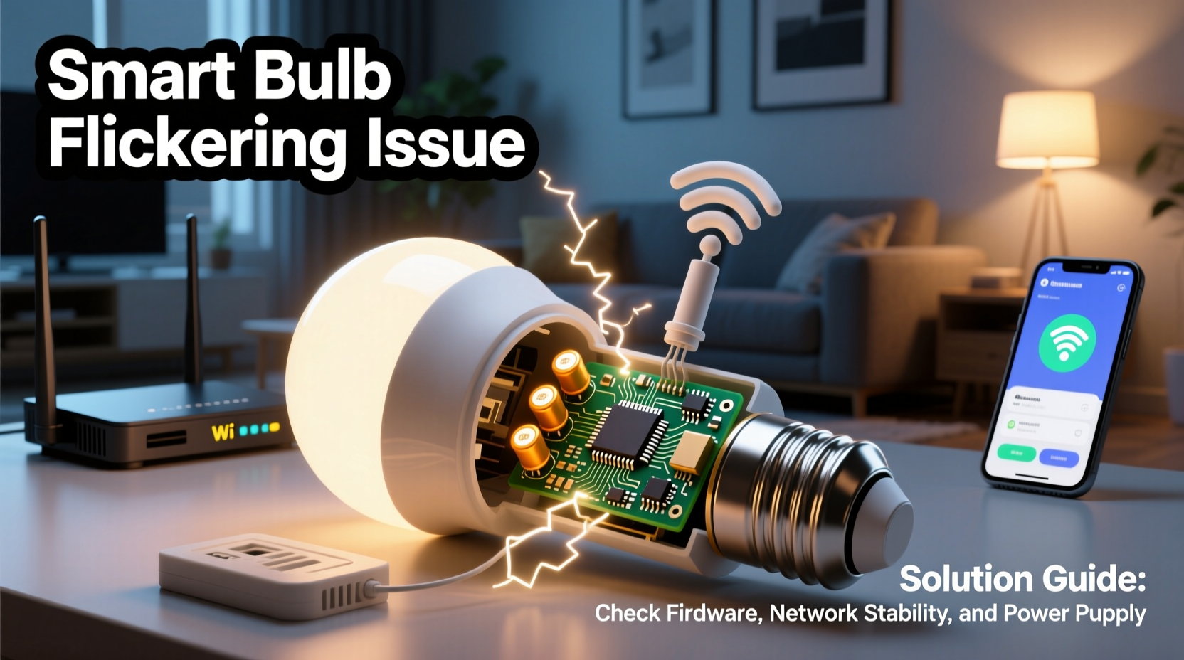 why does my smart bulb flicker randomly and how to stop it