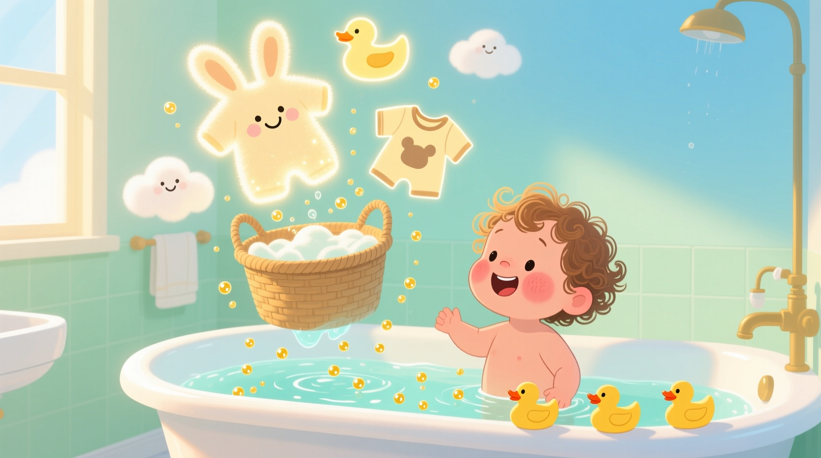 make a toddlers bath time less frustrating with a laun