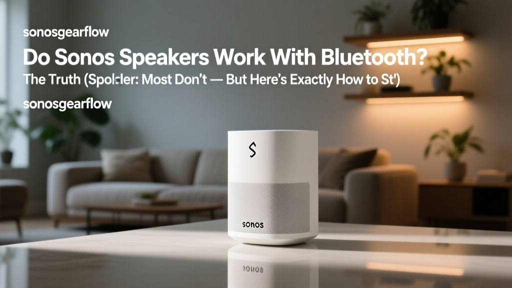 Do Sonos Speakers Work With Bluetooth? (2026)