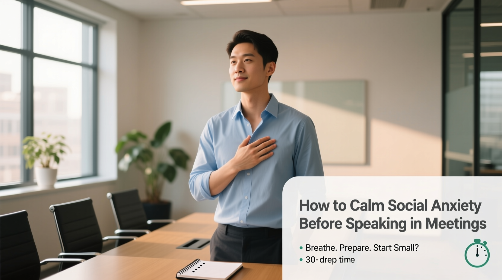 how to calm social anxiety before speaking in meetings practical tips