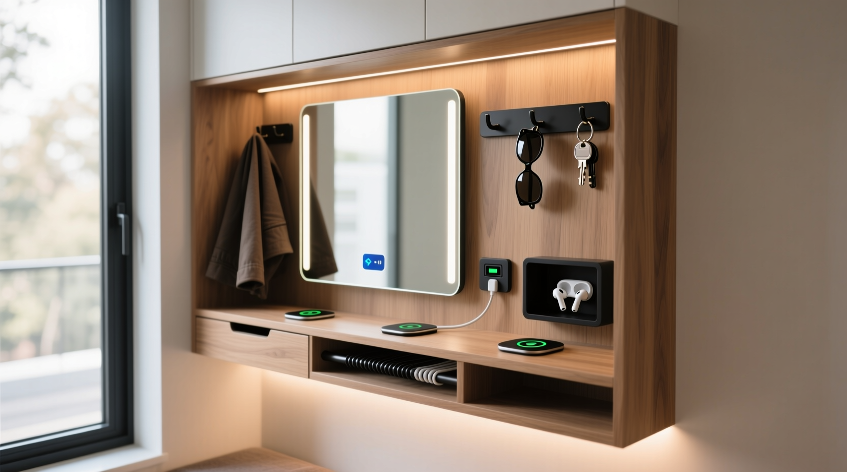 closet organization tips accessory station with charging