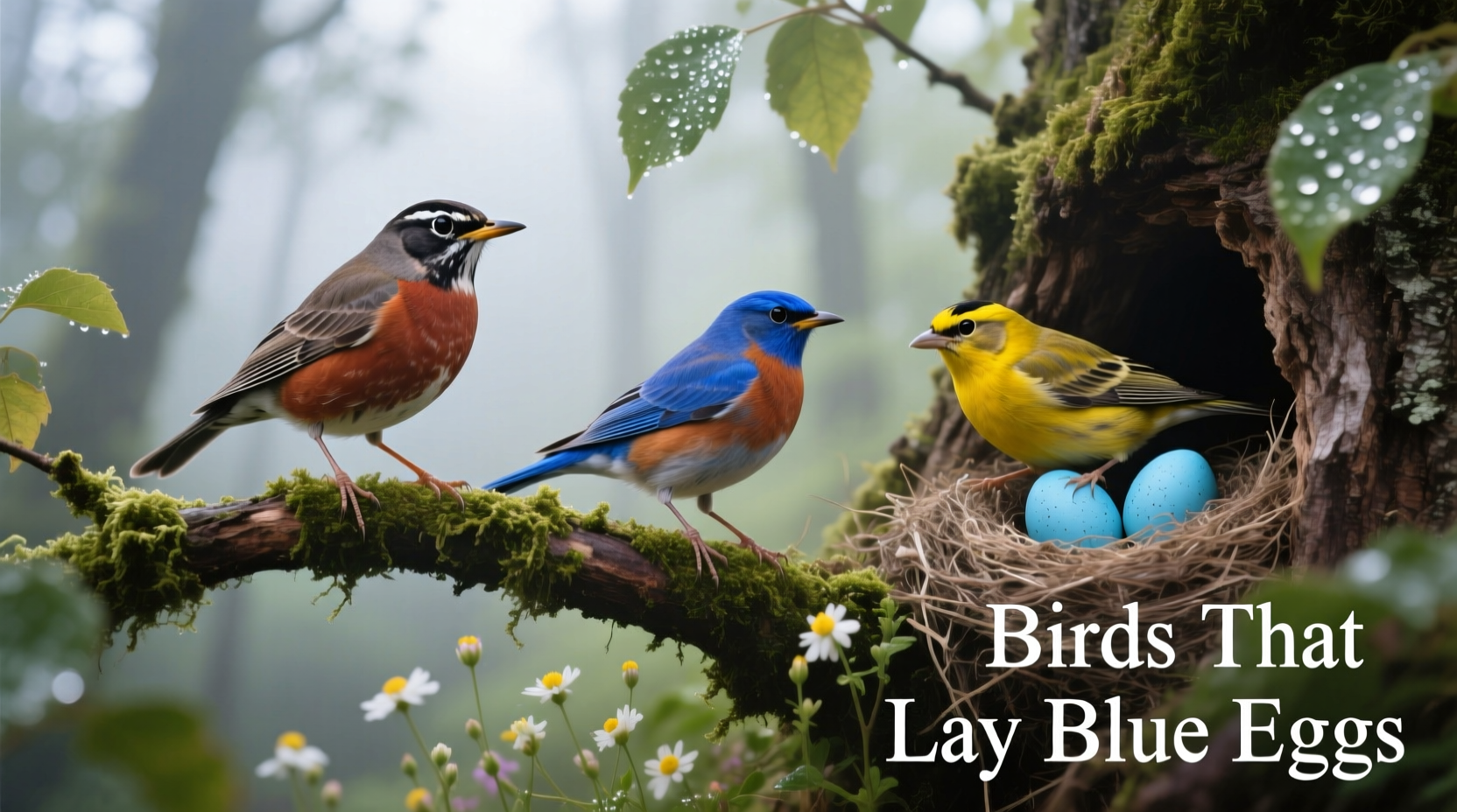 what type of bird has blue eggs