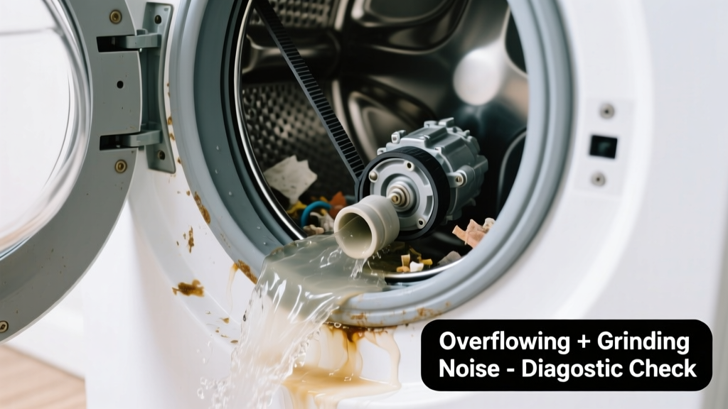 Washer Overflowing & Making Grinding Noise: Quick Diagnosis