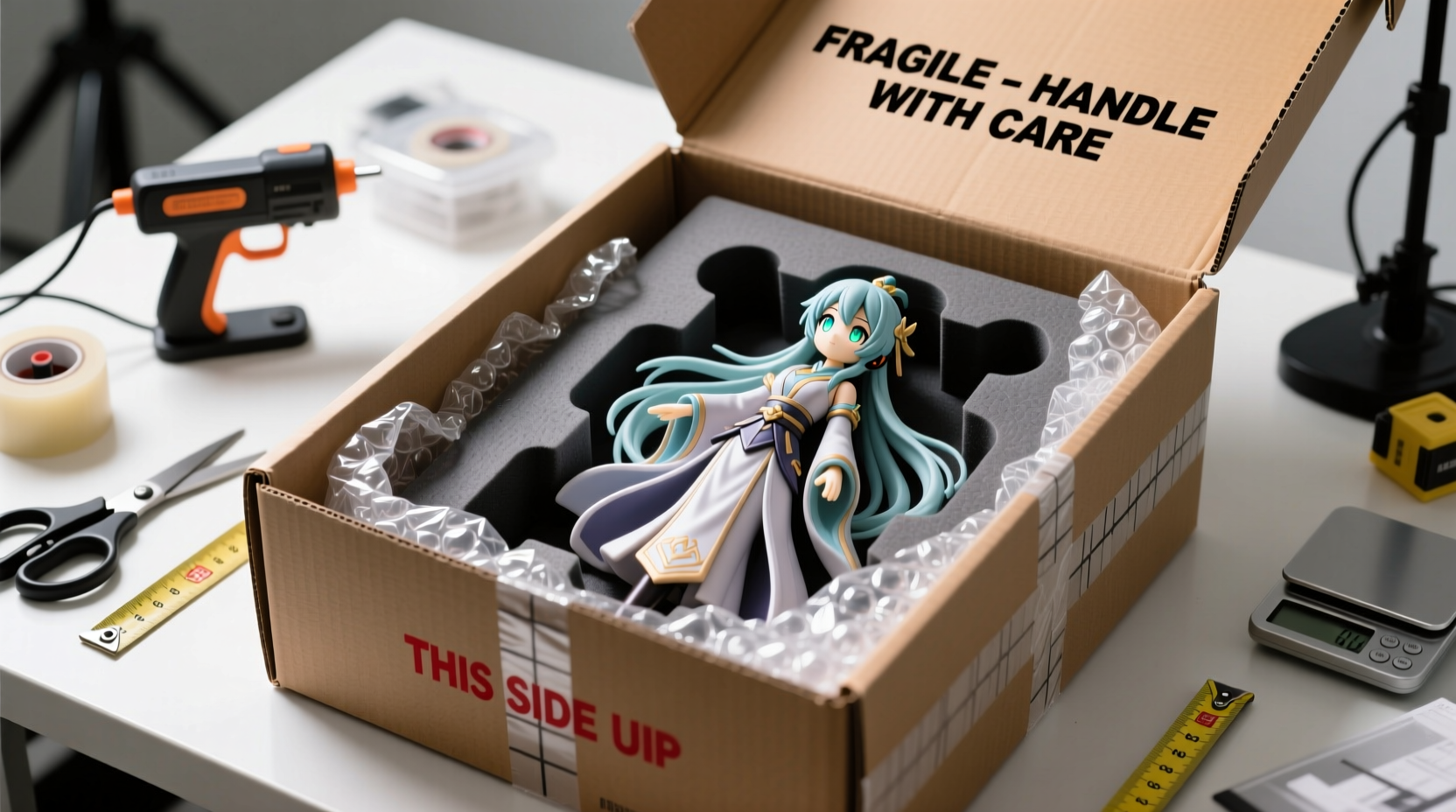 how to pack fragile anime collectibles for shipping without damage