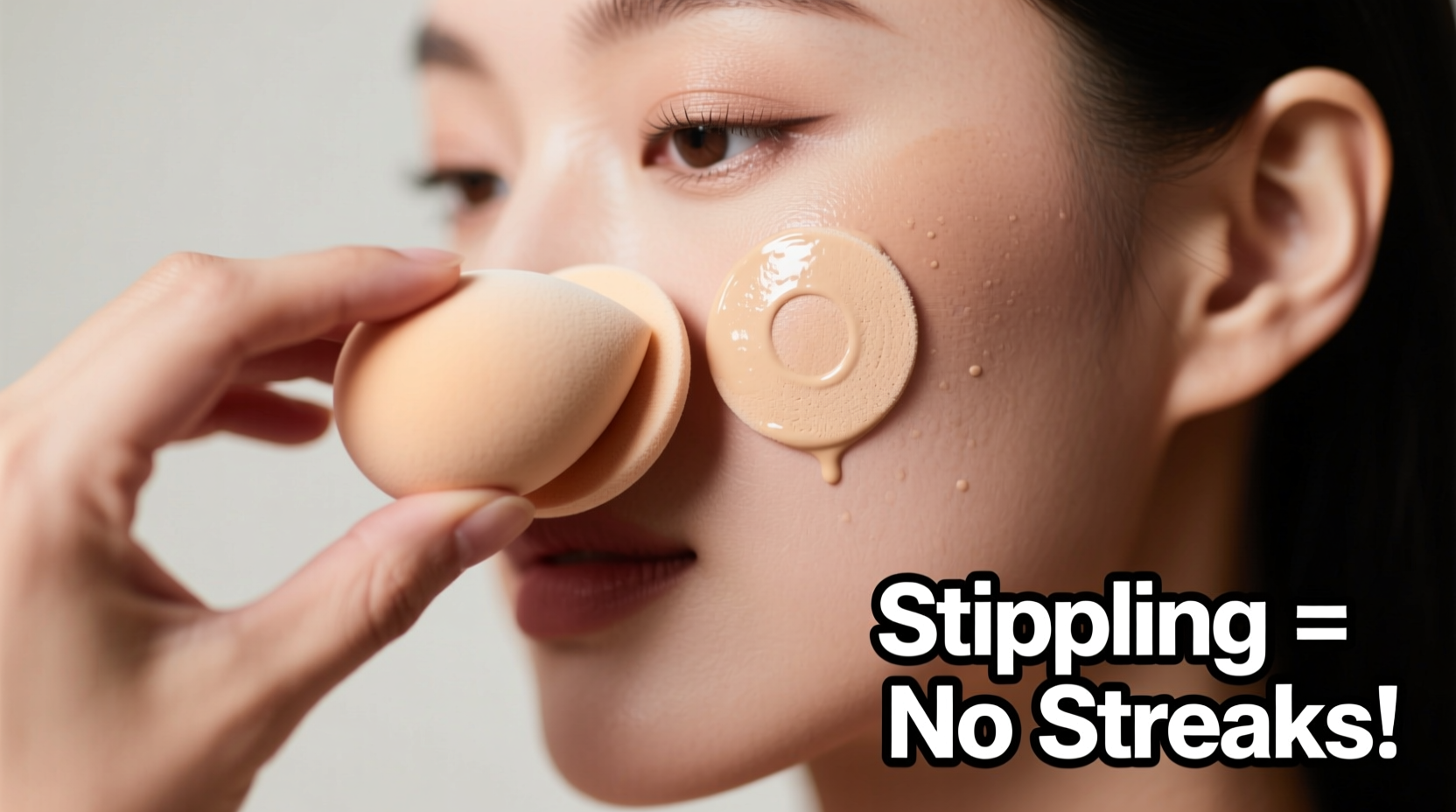 how to use a makeup sponge without wasting product and streaks