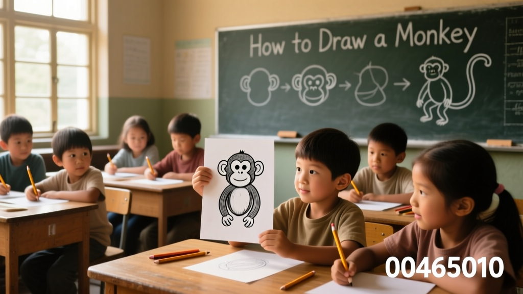 How to Draw a Monkey: A Developmentally Grounded, Step-by-Step Art Guide for Ages 4–10