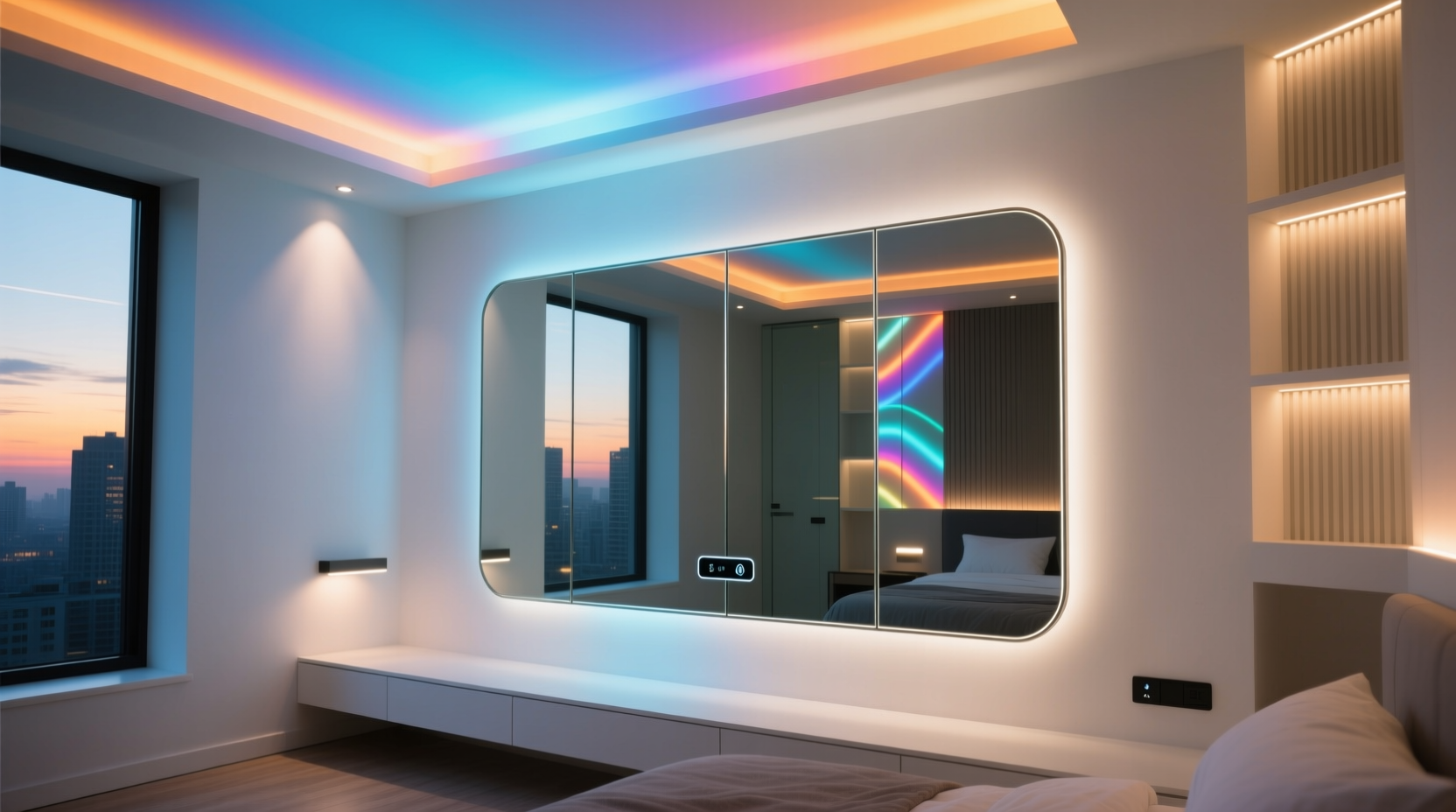 smart mirror integration can you reflect lights creatively in small spaces