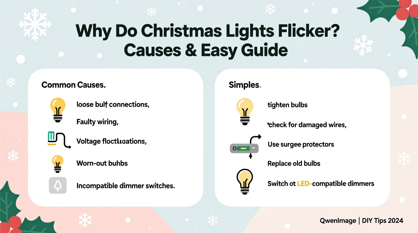 why do my christmas lights flicker causes and easy fixes anyone can try