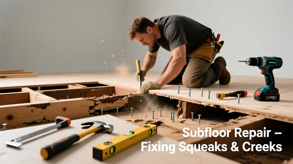 Fixing a Rotten Subfloor Causing Squeaks and Creaks