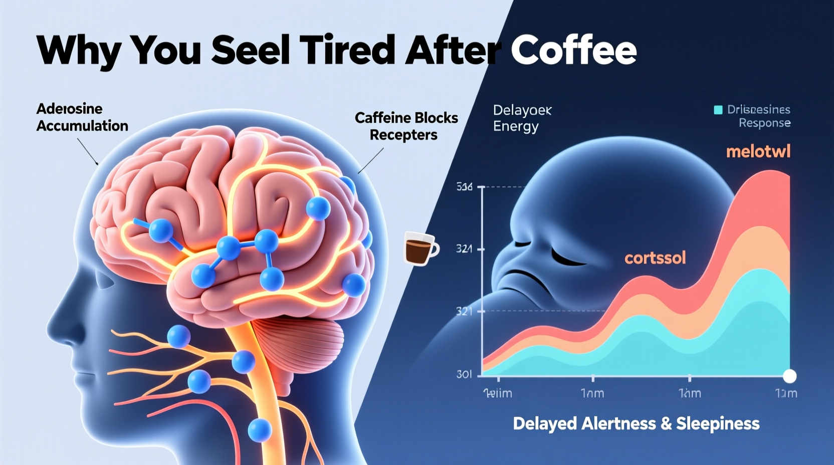 why does coffee make me sleepy instead of energetic the science behind it
