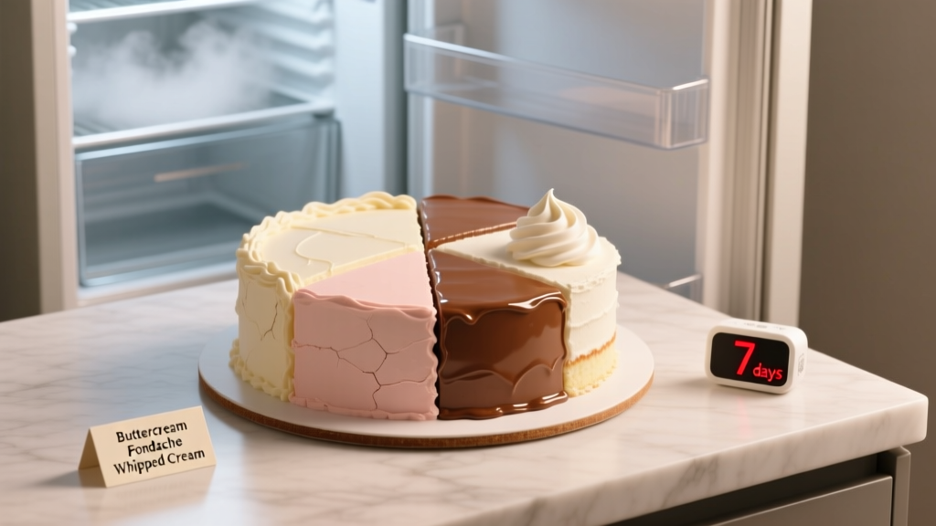 Wedding Cake Fridge Shelf Life by Frosting Type
