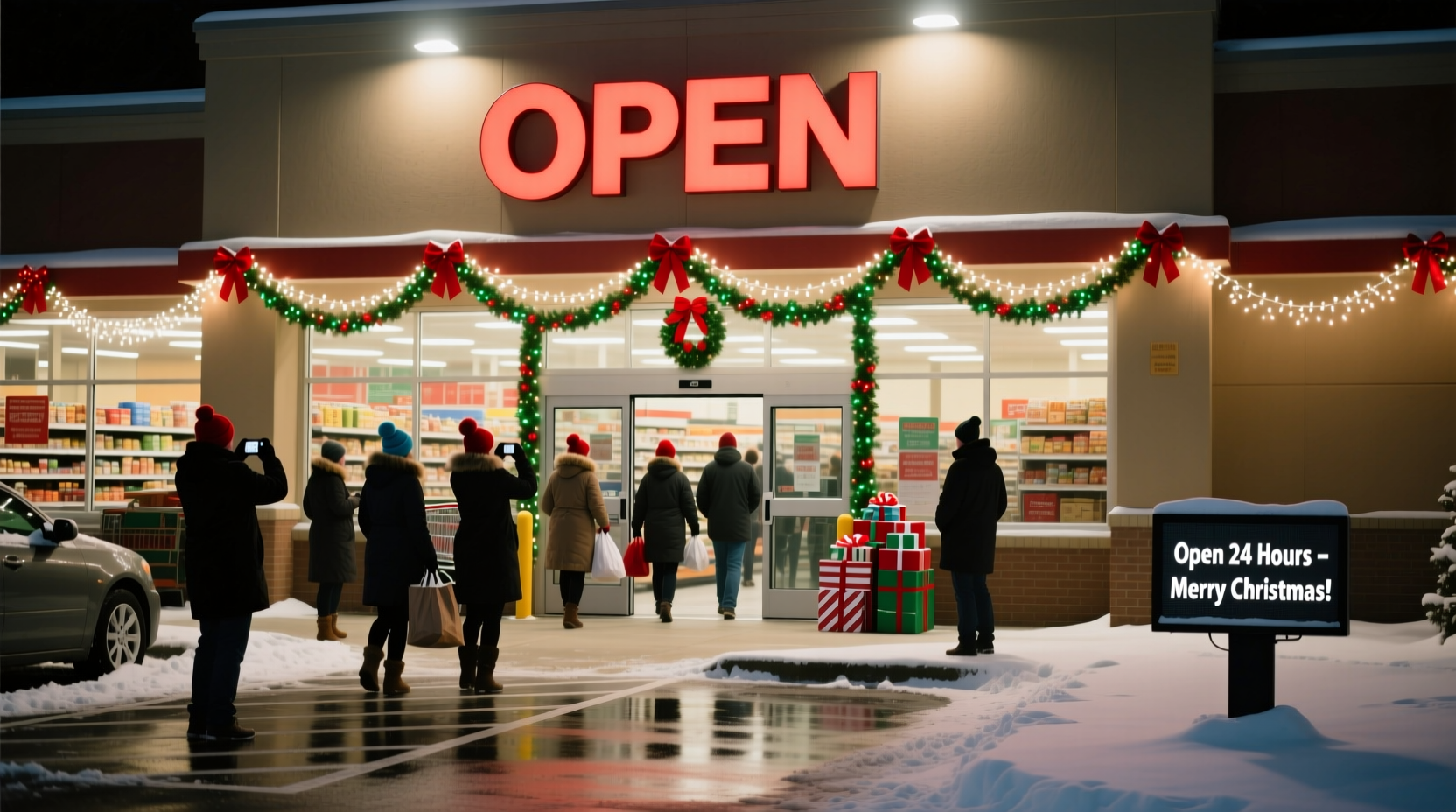 are grocery stores open on christmas day