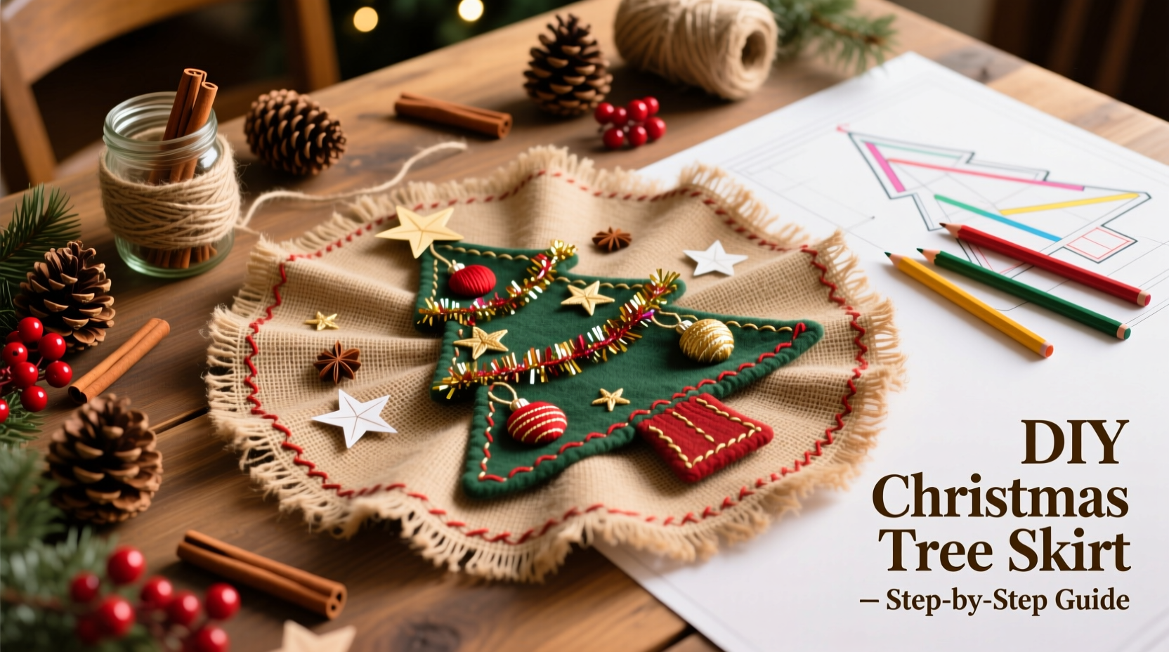 do it yourself christmas tree skirt