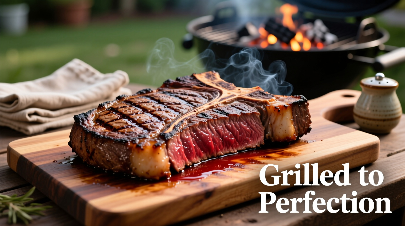 Perfectly grilled tri tip steak on BBQ