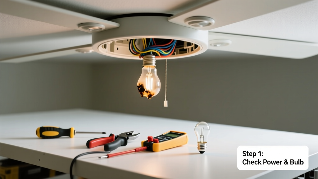 How to Fix a Ceiling Fan Light That Won’t Turn On