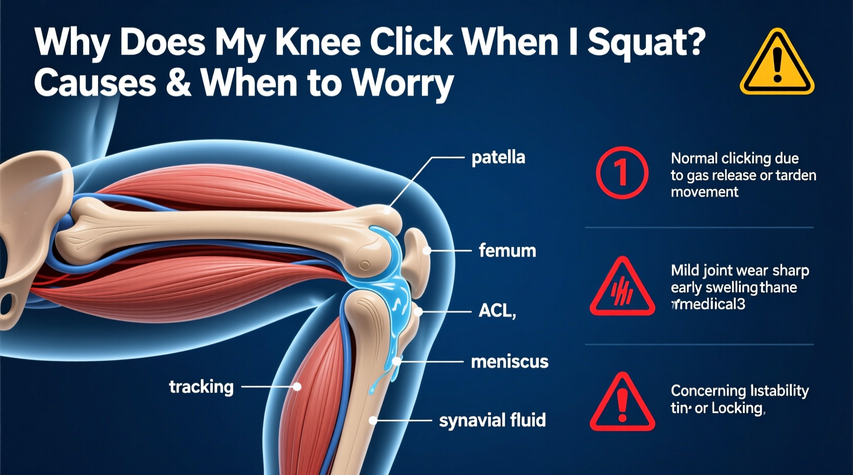 why does my knee click when i squat causes and when to worry about joints