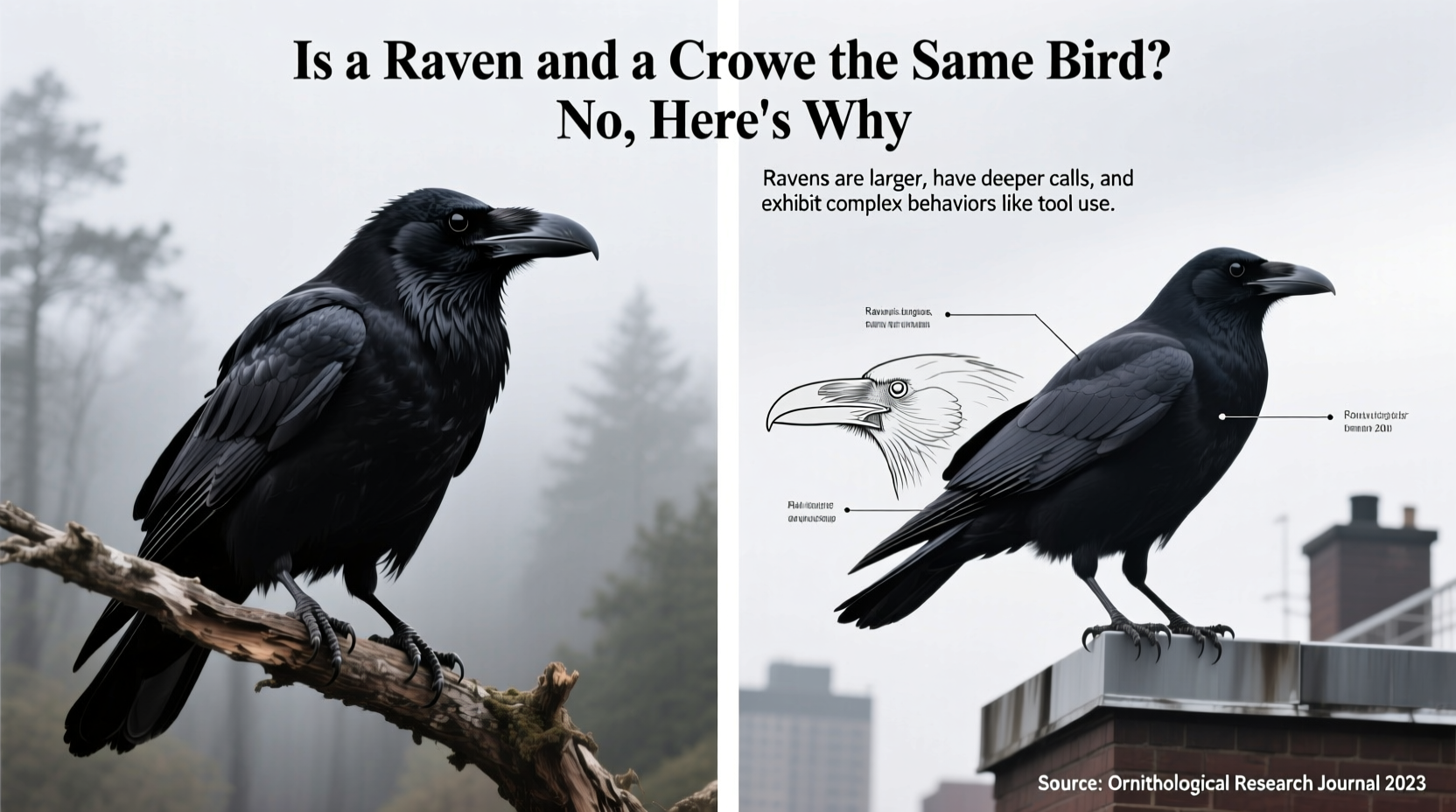 is a raven and a crow the same bird