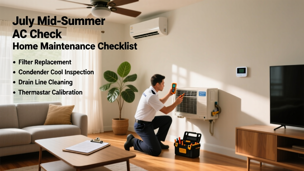 July Mid-Summer AC Check: Home Maintenance Checklist