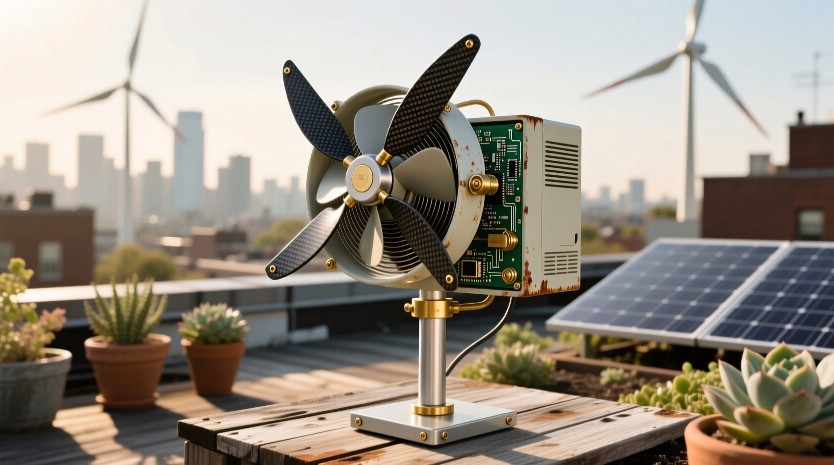 turn old pc fans into battery recharging wind turbines