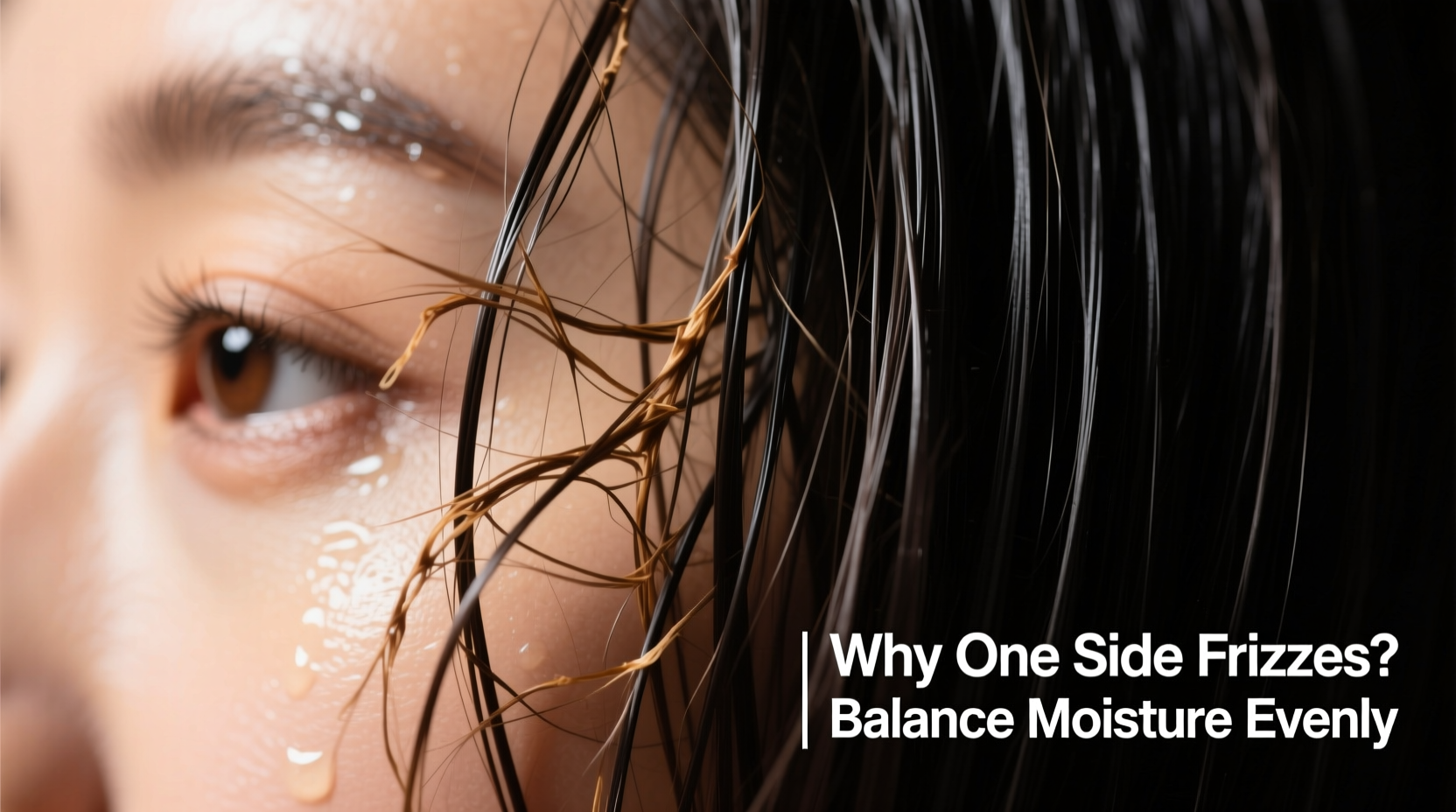 why does my hair frizz only on one side and how to balance moisture evenly