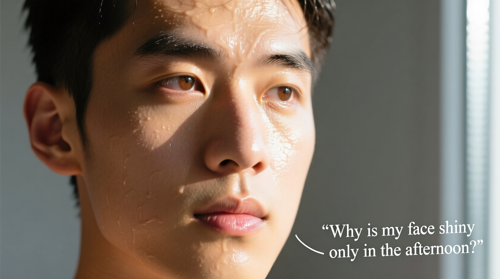 why is my face shiny only in the afternoon and how to control it