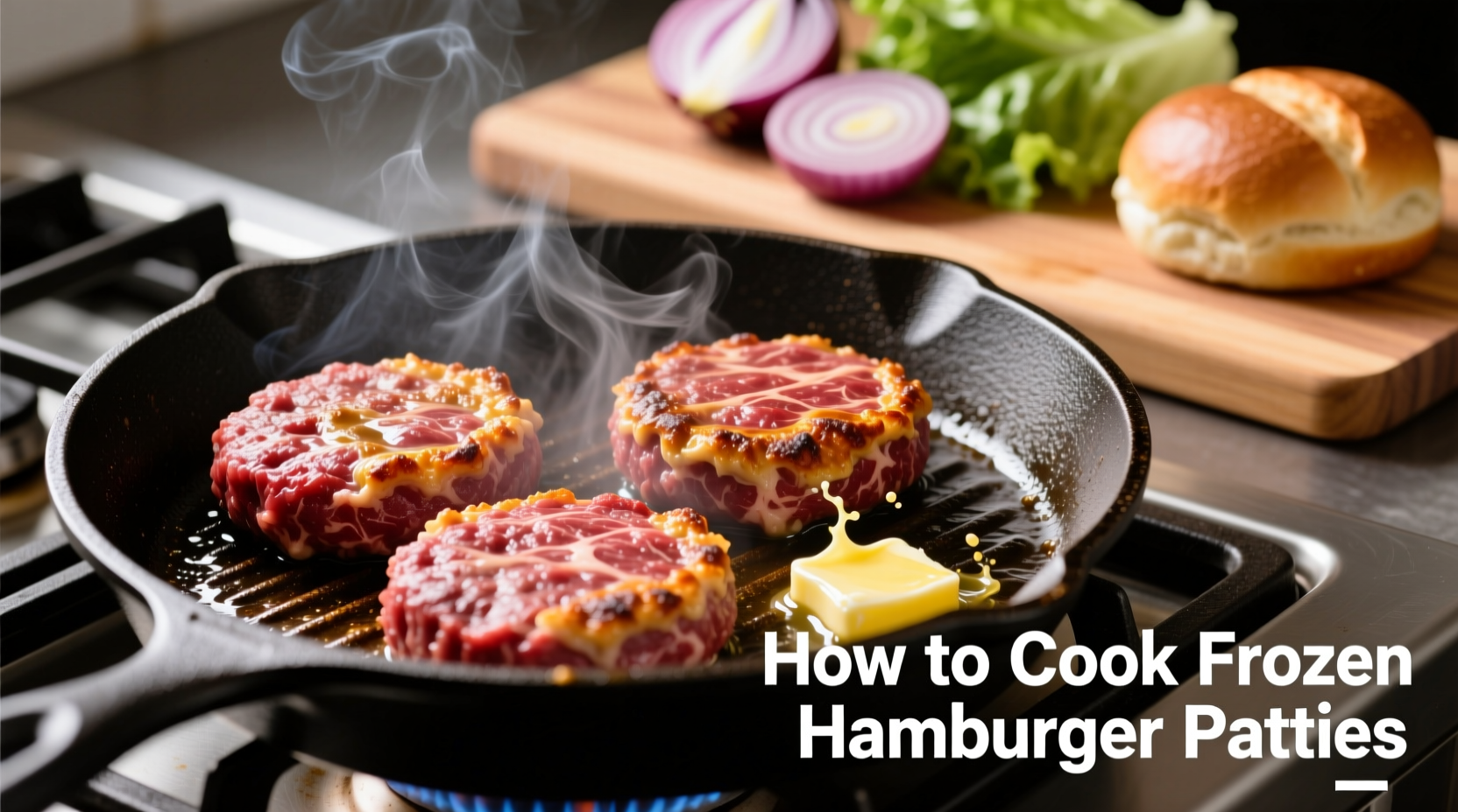 how to cook frozen hamburger patties