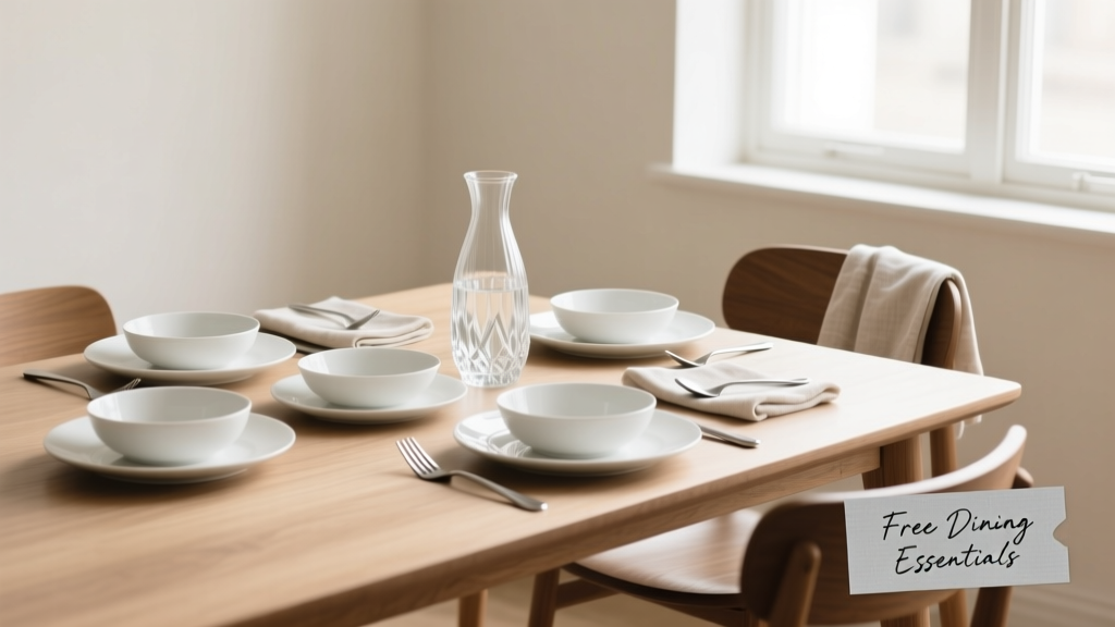 Free Dining Room Essentials: 12 Zero-Cost Items