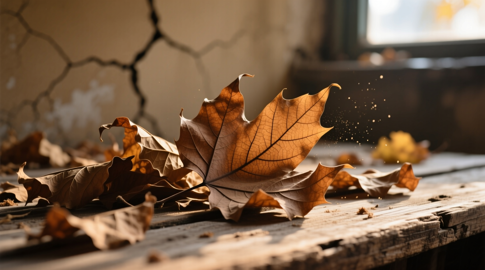 brown wilted leaves