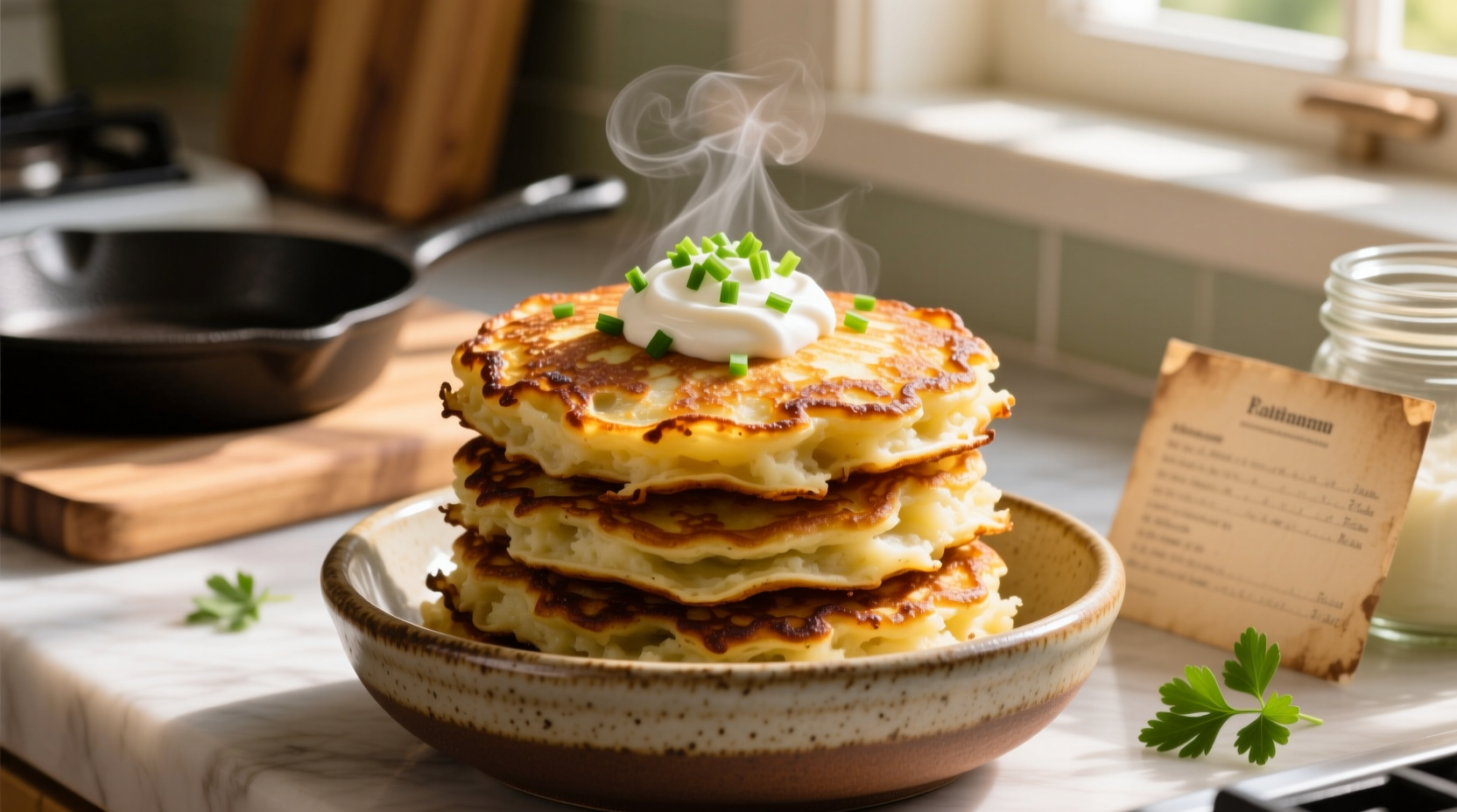 Crispy Potato Pancakes from Leftover Mashed Potatoes