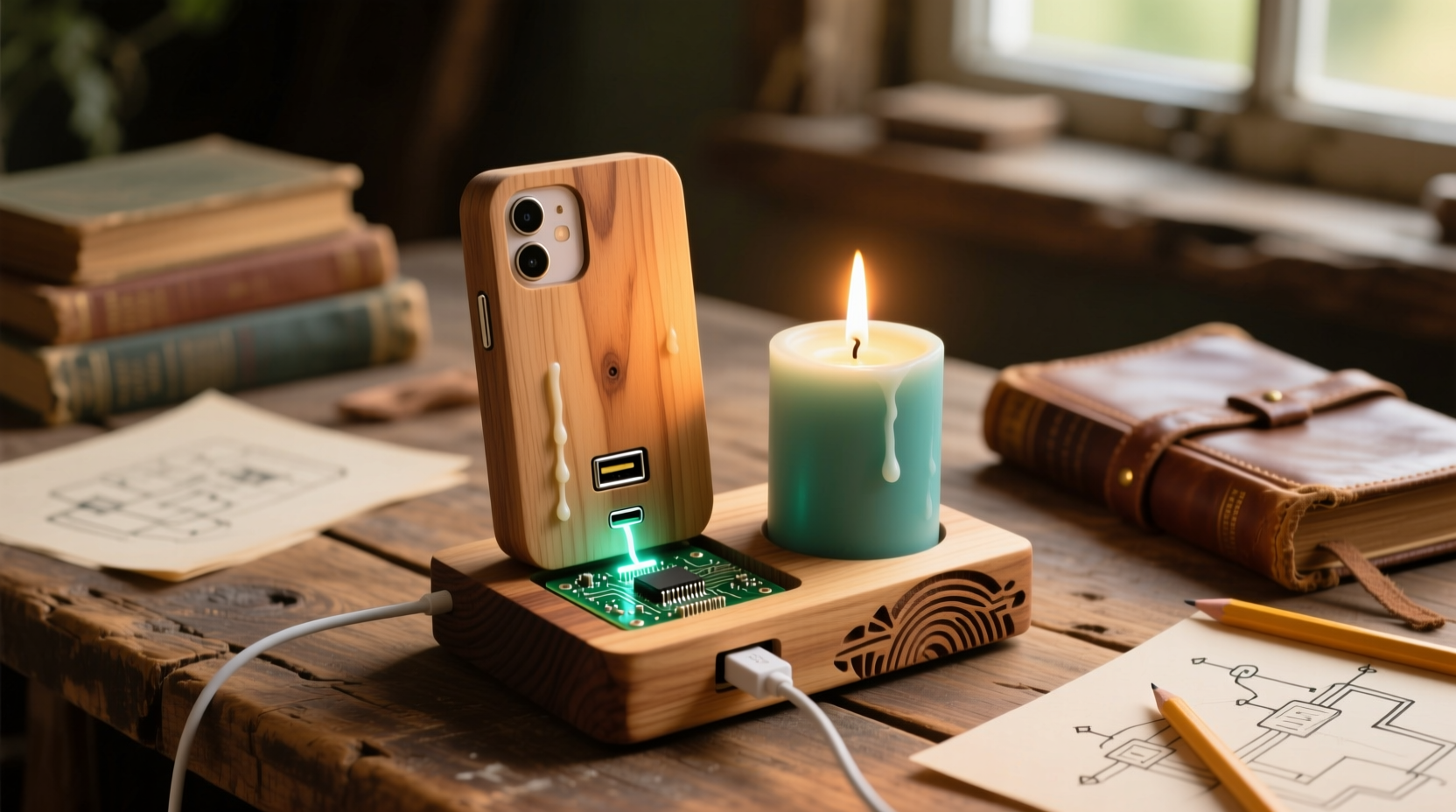 charge your phone with a diy candle powered charger