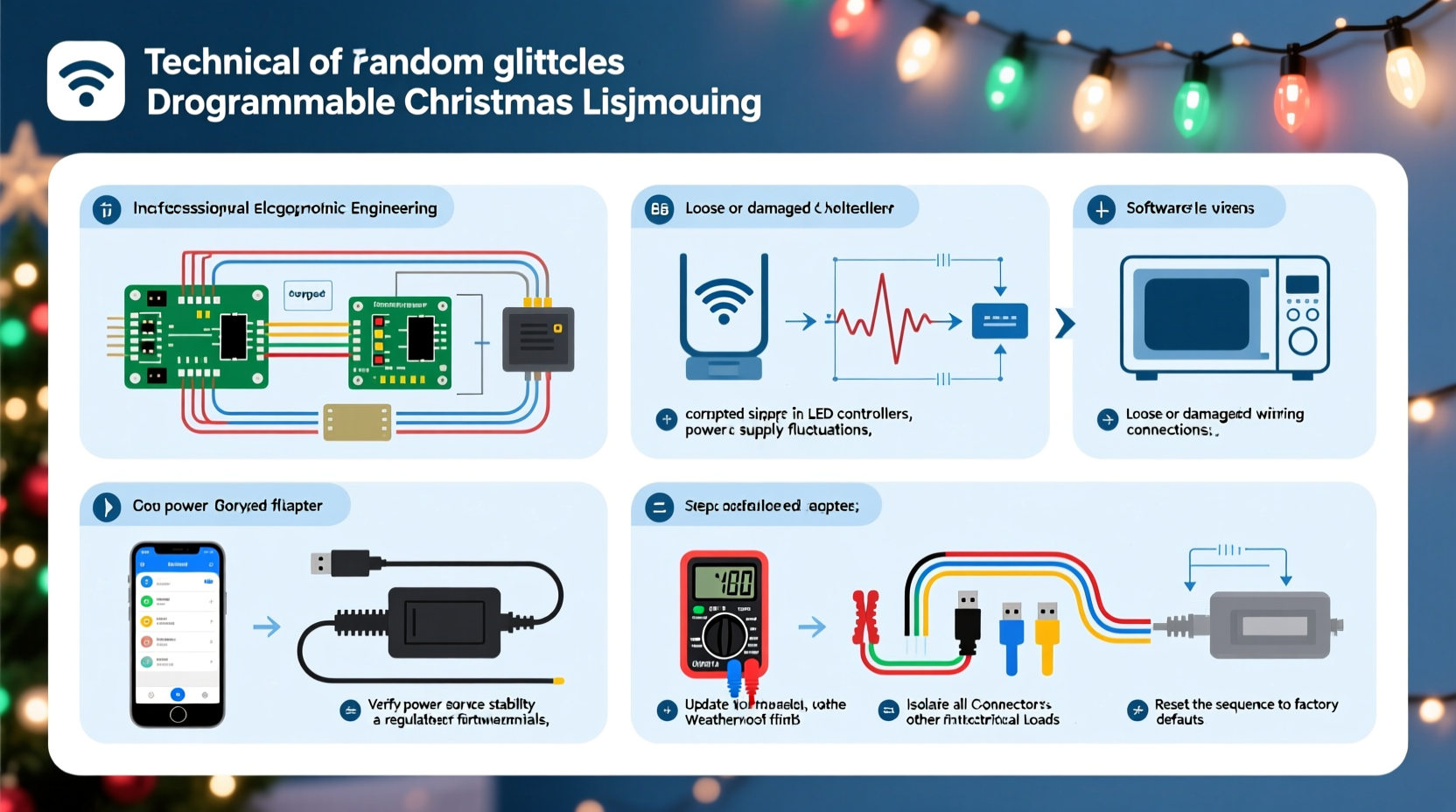 why does my programmable christmas light sequence glitch randomly