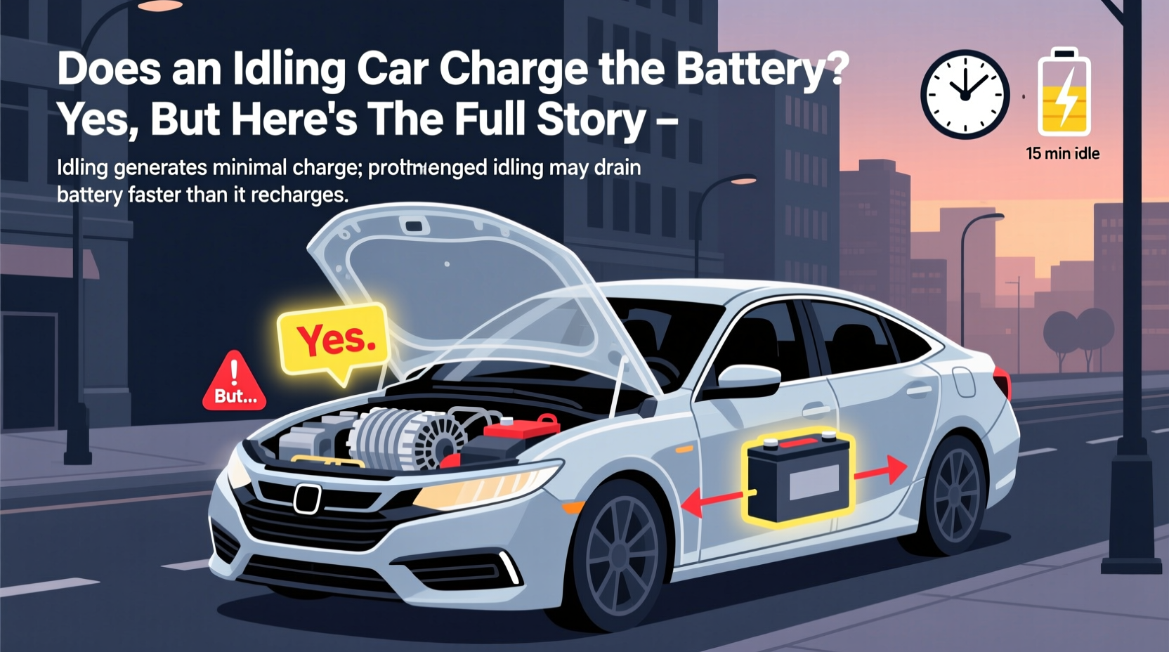 does idle car charge battery