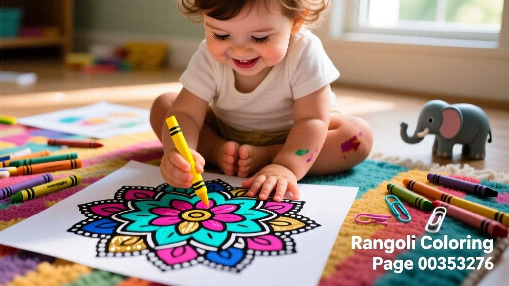 Rangoli Coloring Pages_00353276: Developmental Benefits, Classroom Integration, and Evidence-Based Practices for Toddlers Ages 2–4