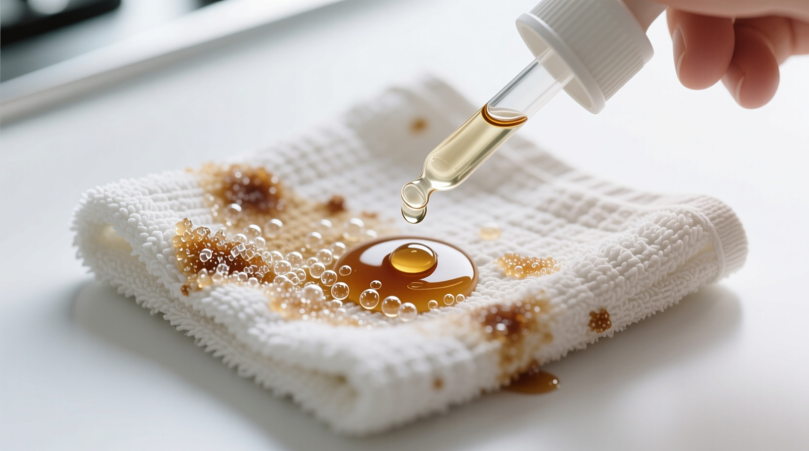 how to remove dried syrup from cotton towels