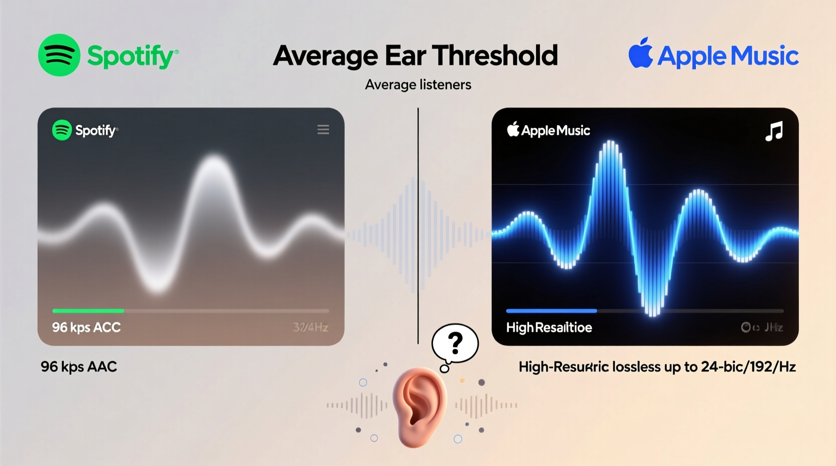 spotify vs apple music is the audio quality difference noticeable to average ears