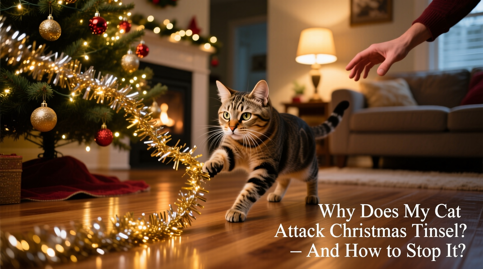 why does my cat attack christmas tinsel and how to stop it