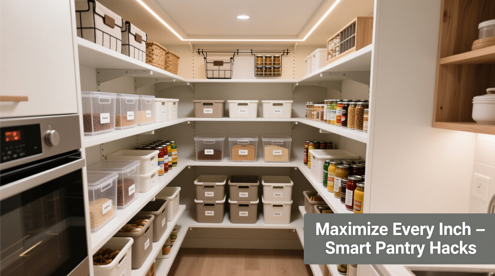 how to organize a small pantry with deep shelves maximize space easily