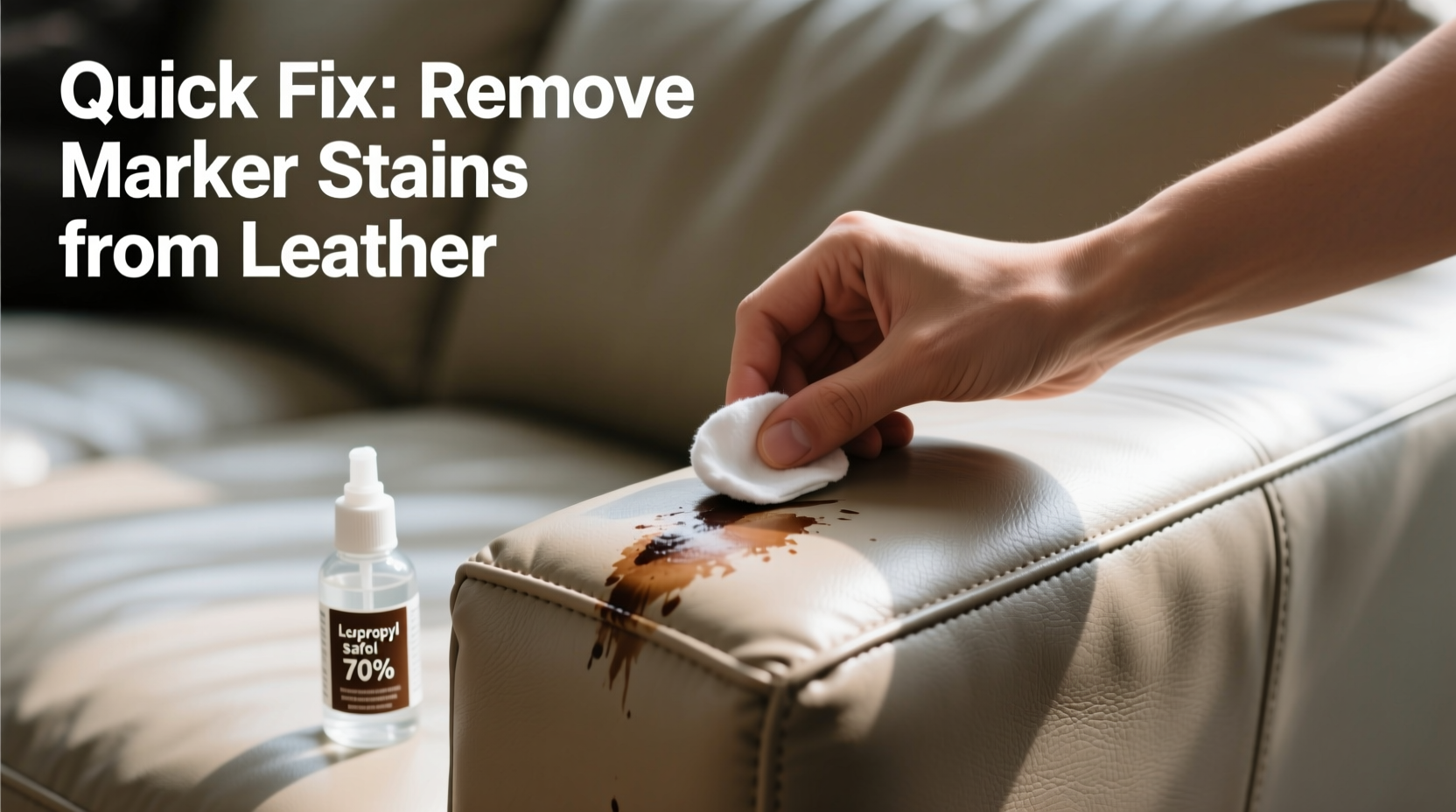 how to get marker stains out of a leather sofa fast
