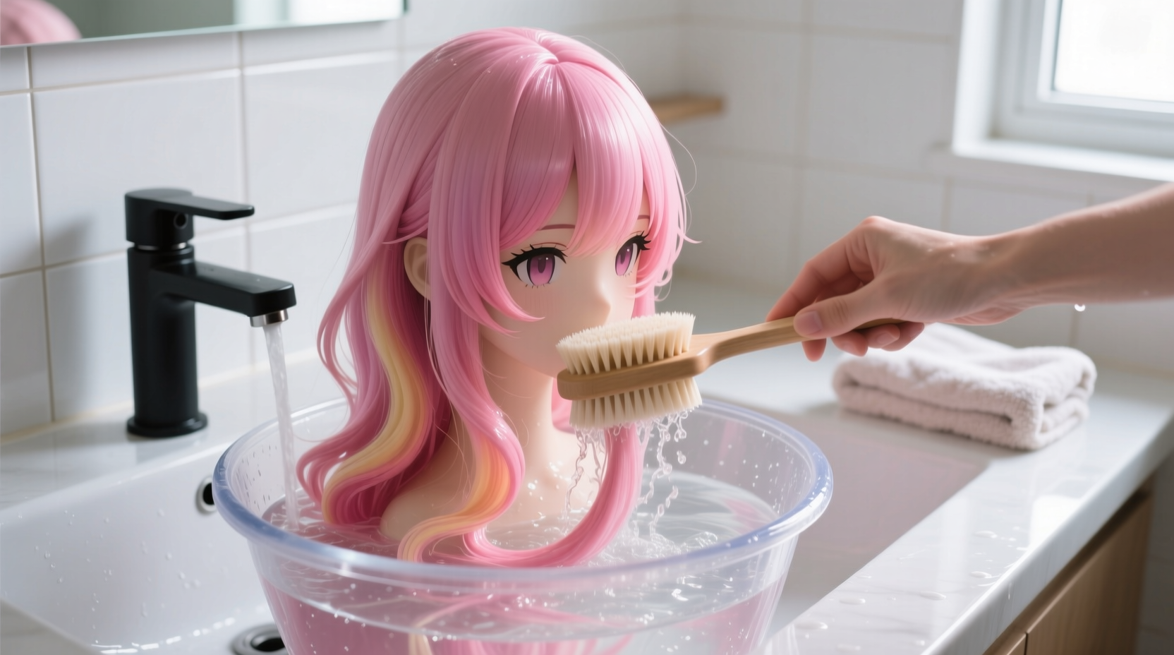 how to wash anime cosplay wigs without tangling