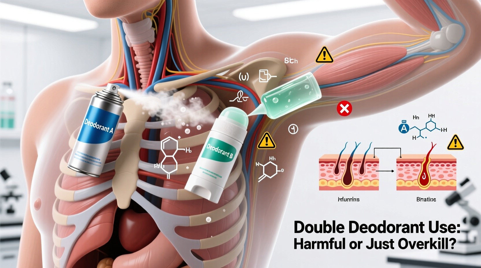 is wearing two deodorants at once harmful or just overkill