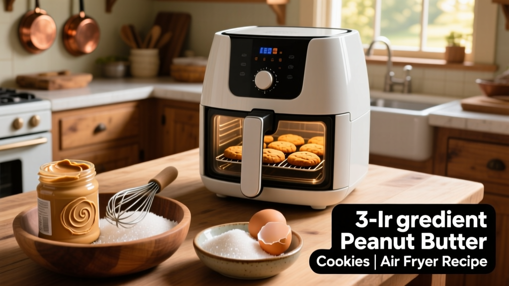 3-Ingredient Peanut Butter Cookies: Air Fryer Recipe