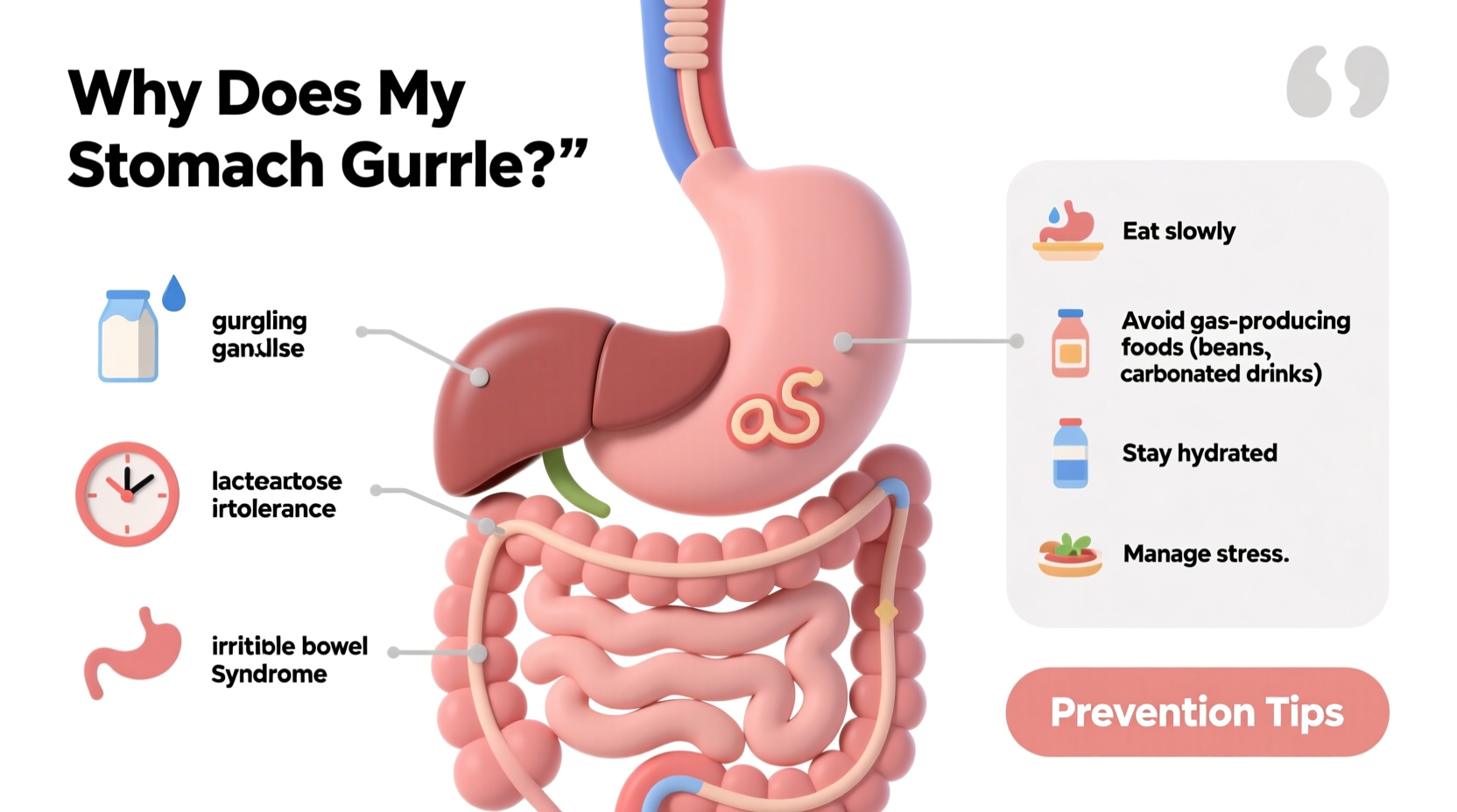 why does my stomach gurgle at random times possible causes and how to prevent them