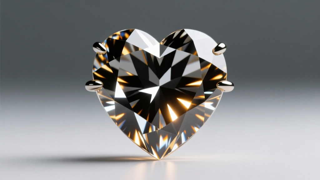 Macro photography of a heart-shaped diamond cleft and pavilion facets showing precise light return and V-shaped prong placement
