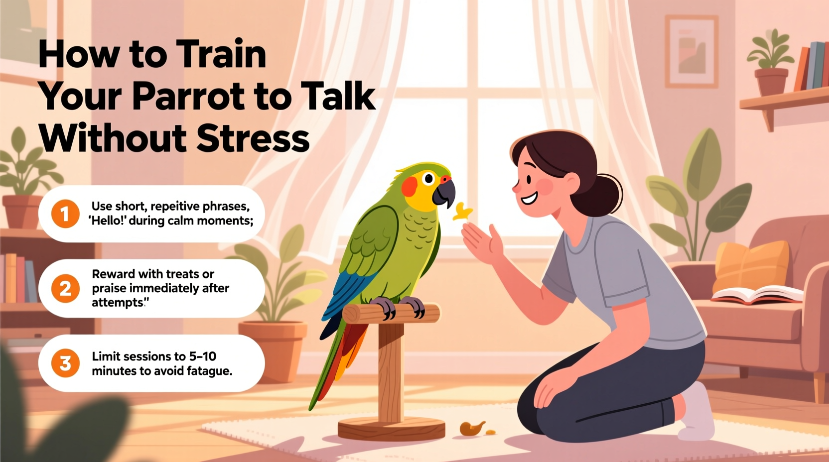 how to train your parrot to talk without causing stress or frustration