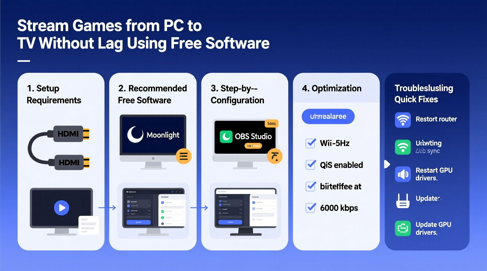 how to stream games from pc to tv without lag using free software
