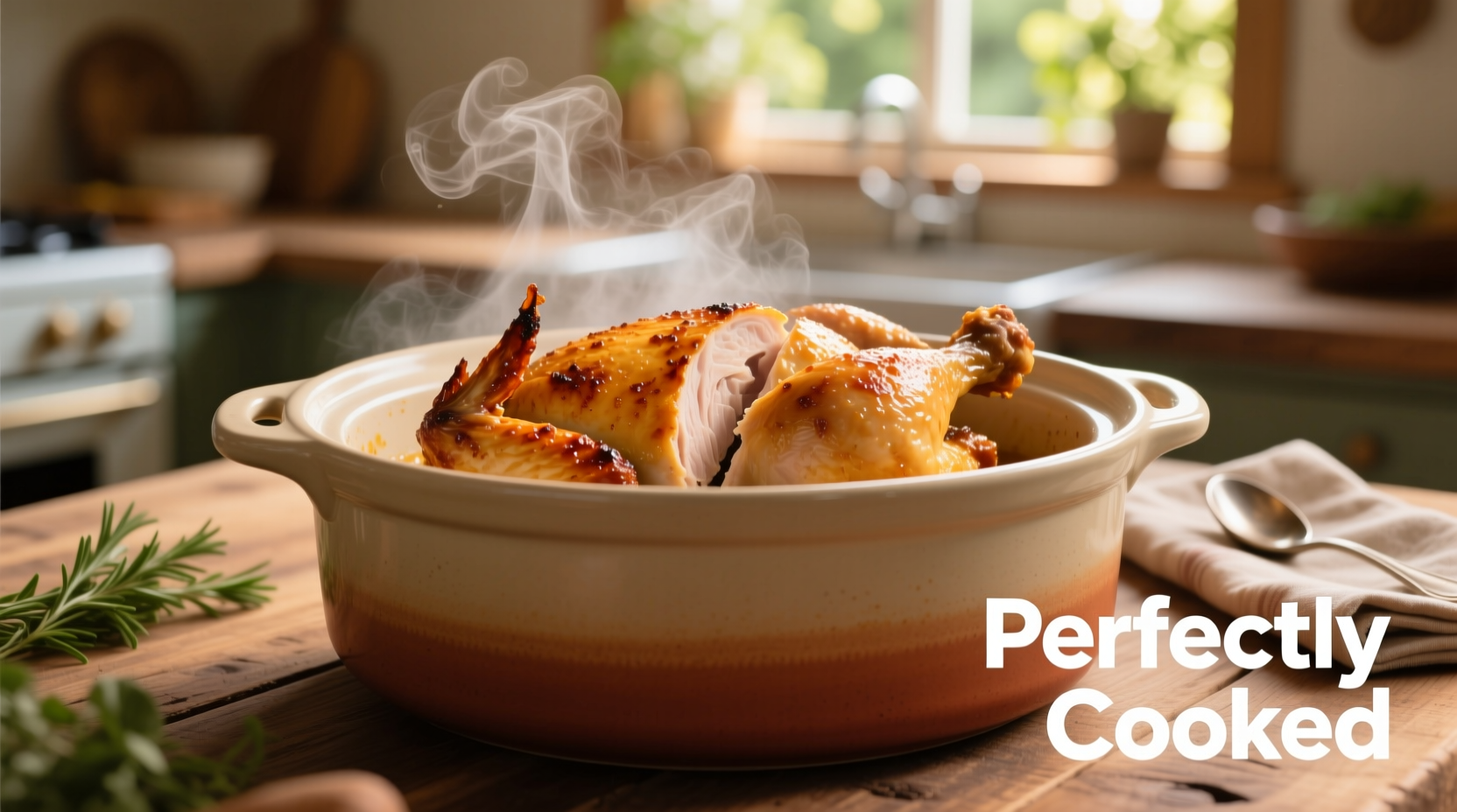 Perfectly cooked frozen chicken breast in crock pot