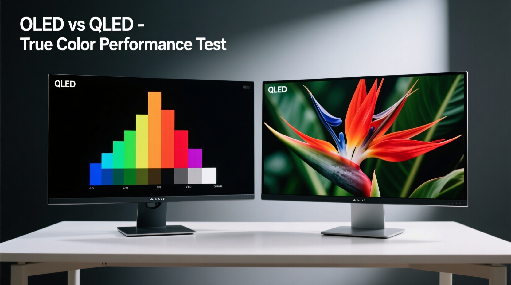 oled monitors vs qled for graphic design which shows truer colors