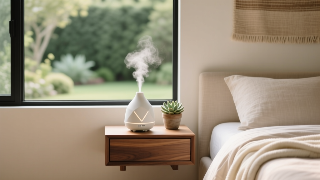 Best Bedroom Essential Oil Diffuser Spot - The Decor Mag