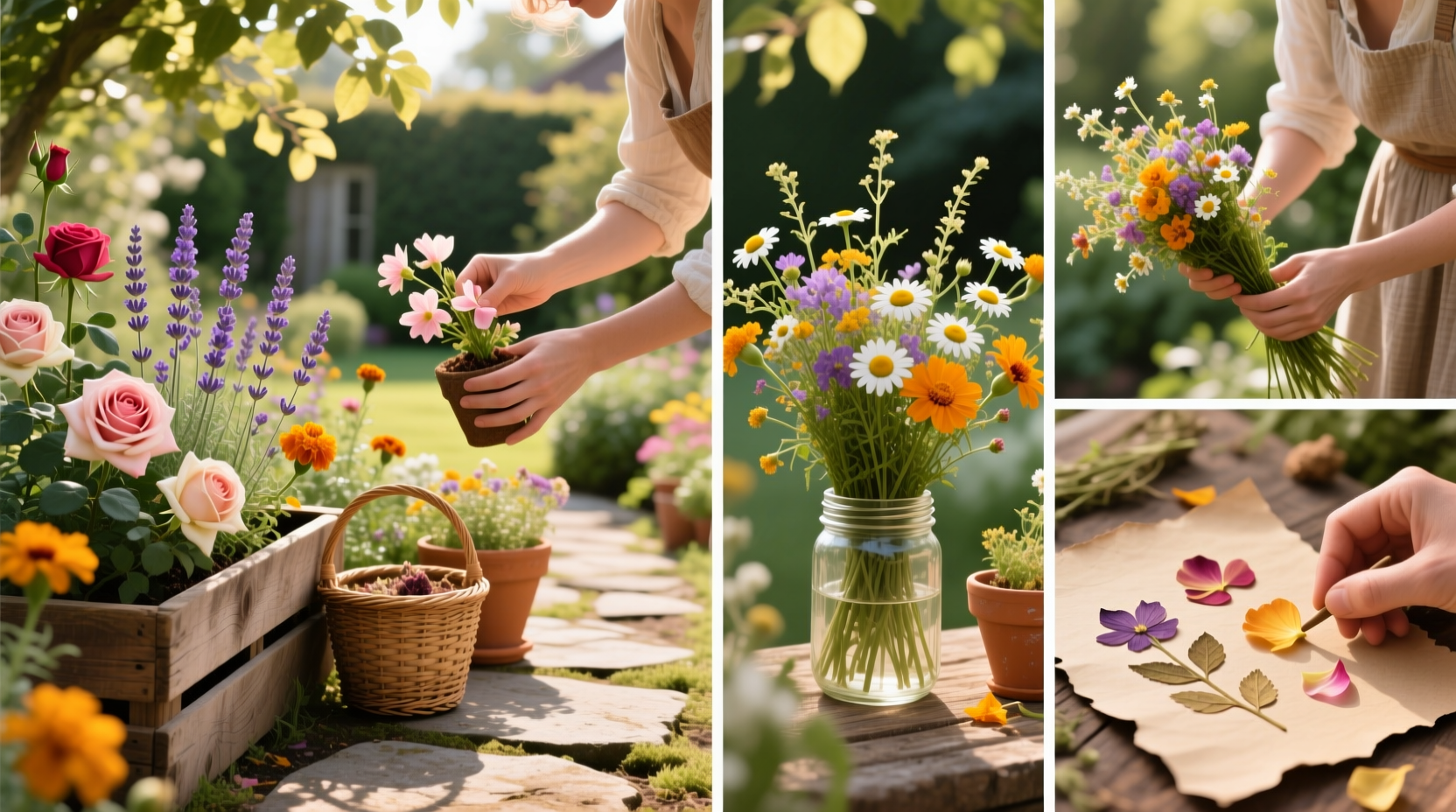 ways to use flowers from your garden